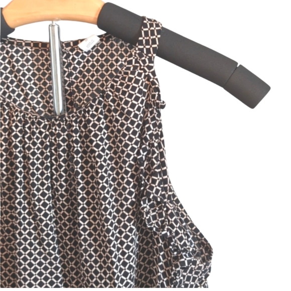 Old Navy Brown Geometric Print Sleeveless Tank Top | Size M Lightweight Blouse - Picture 4 of 8